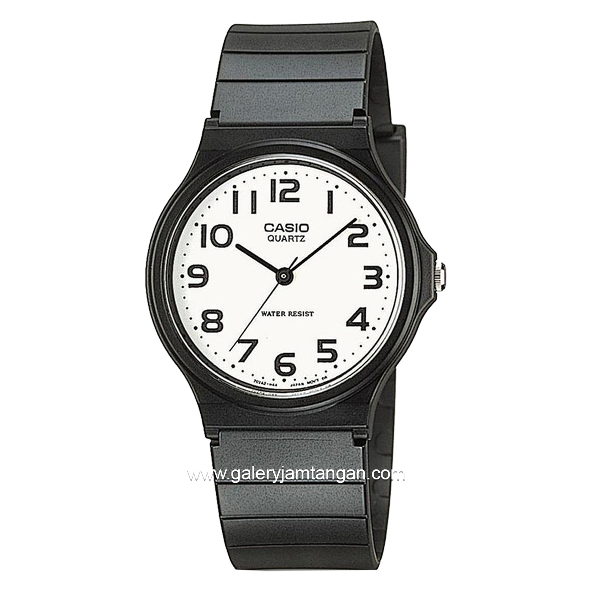 CASIO General MQ-24-7B2LDF Black Dial White Rubber Strap