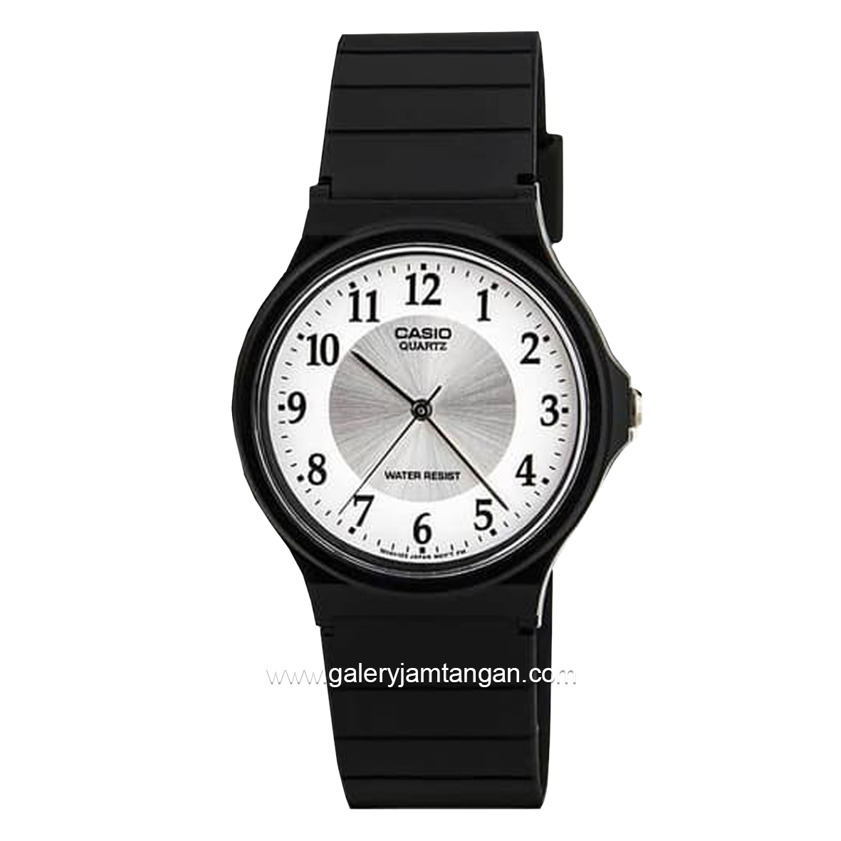CASIO General MQ-24-7B3LDF Man Youth Black Dial White Resin Band