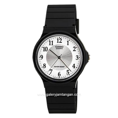 CASIO General MQ-24-7B3LDF Man Youth Black Dial White Resin Band