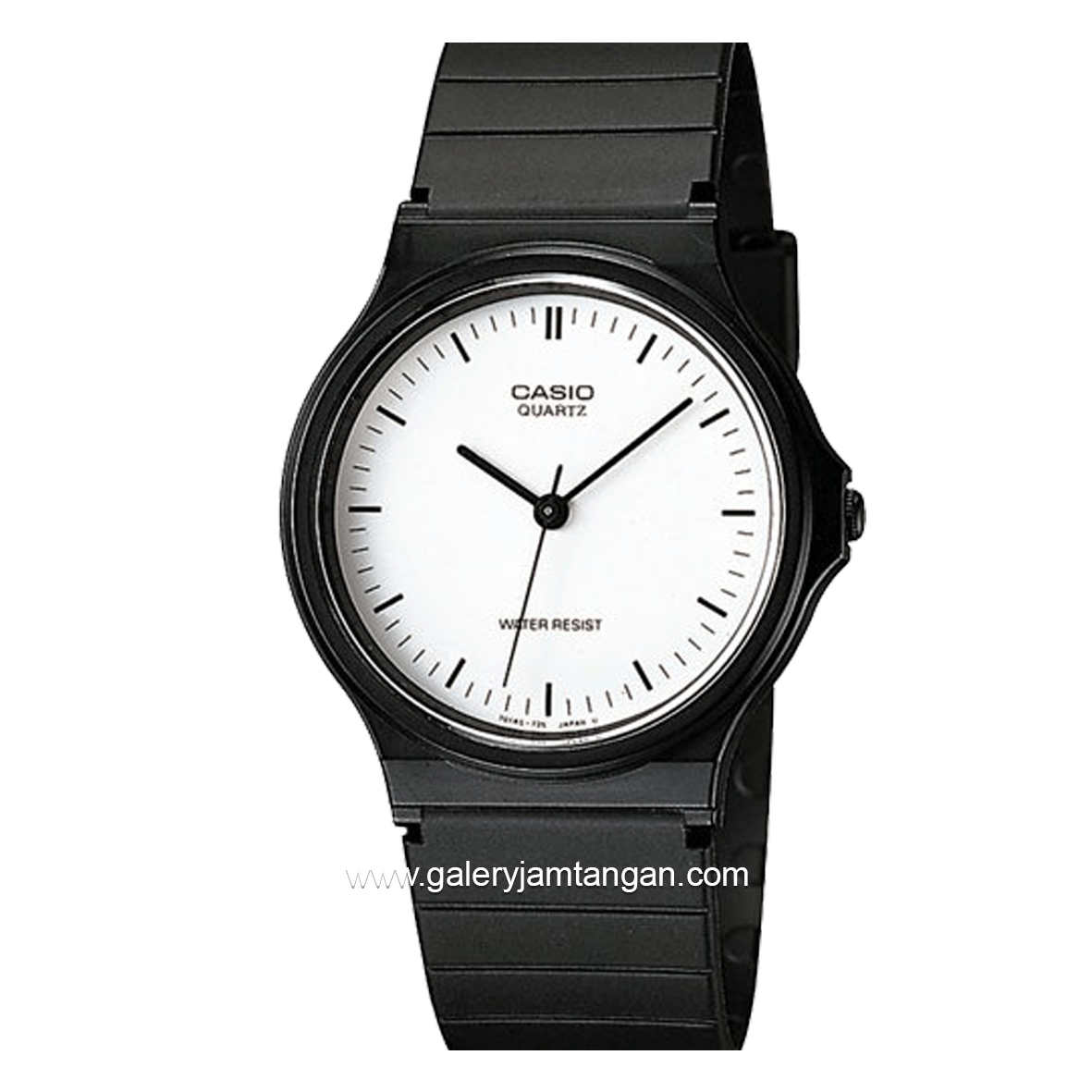 CASIO General MQ-24-7ELDF Black Dial White Rubber Strap