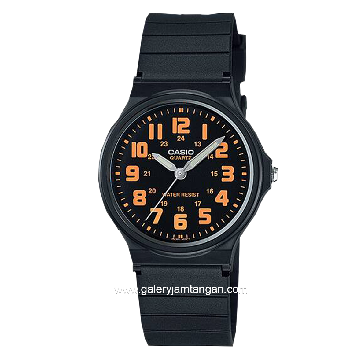 CASIO General MQ-71-4BDF Black Dial List Orange Rubber Strap