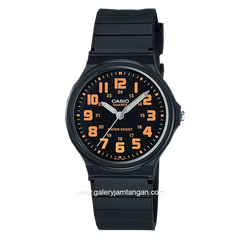 CASIO General MQ-71-4BDF Black Dial List Orange Rubber Strap