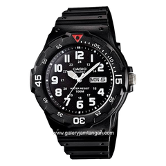 CASIO General MRW-200H-1BVDF Black Dial Black Rubber Strap