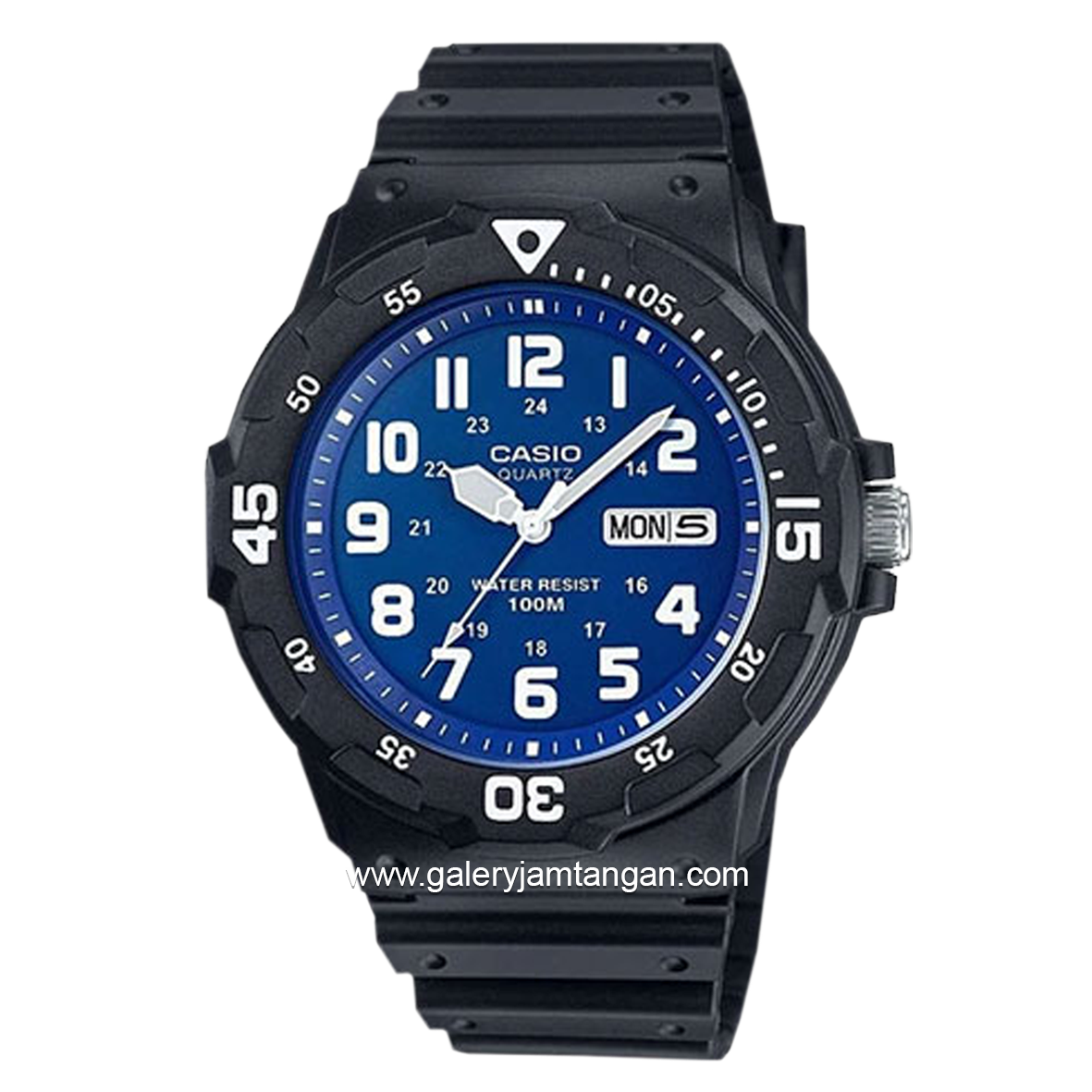 CASIO General MRW-200H-2B2VDF Black Dial Blue Rubber Strap