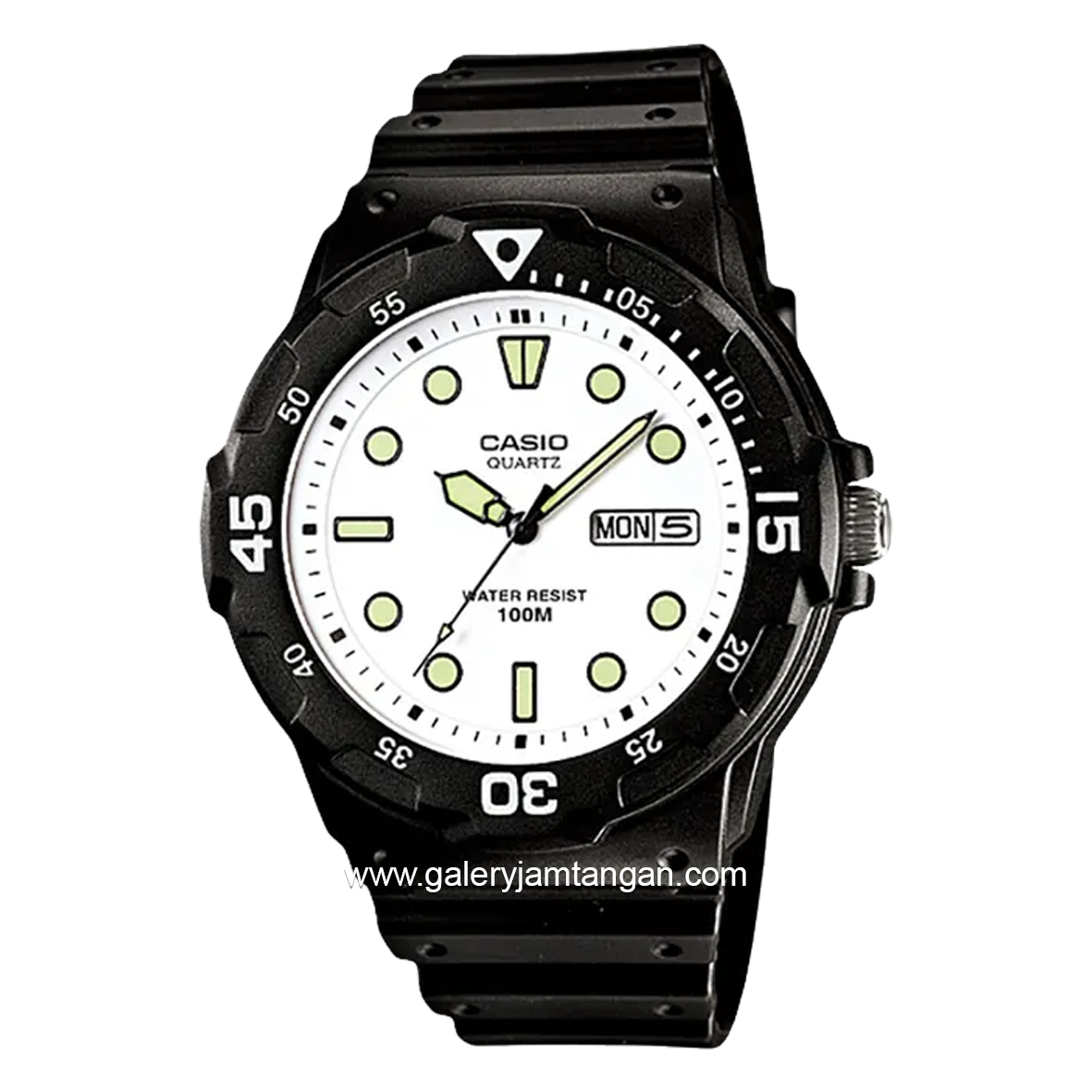 CASIO MRW-200H-7EVDF Black Dial White Resin Strap