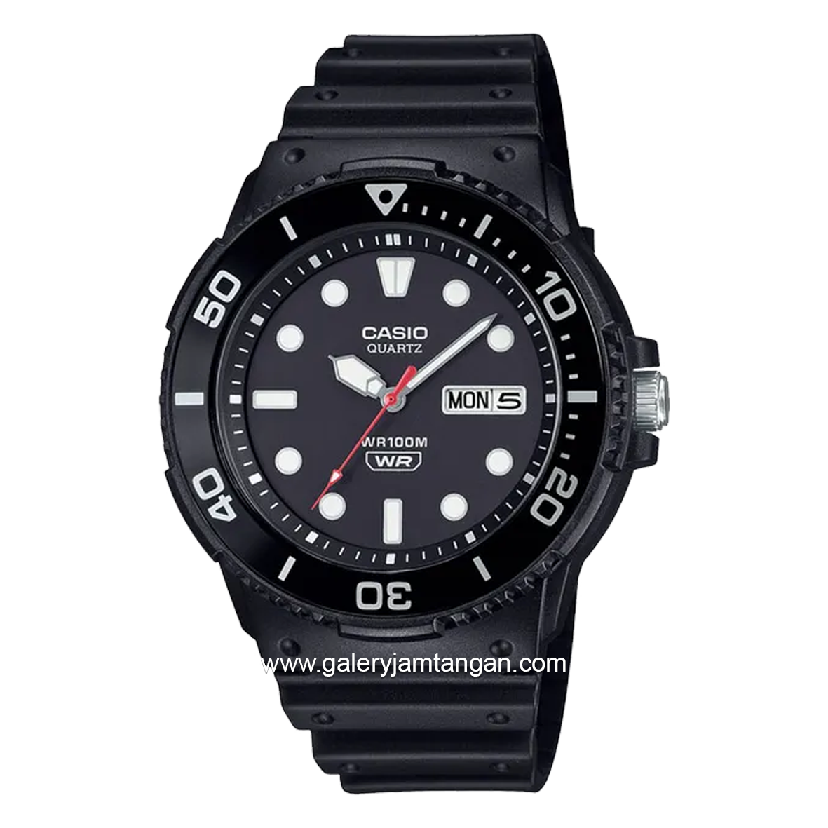 CASIO MRW-230H-1E1VDF Full Black Resin Strap