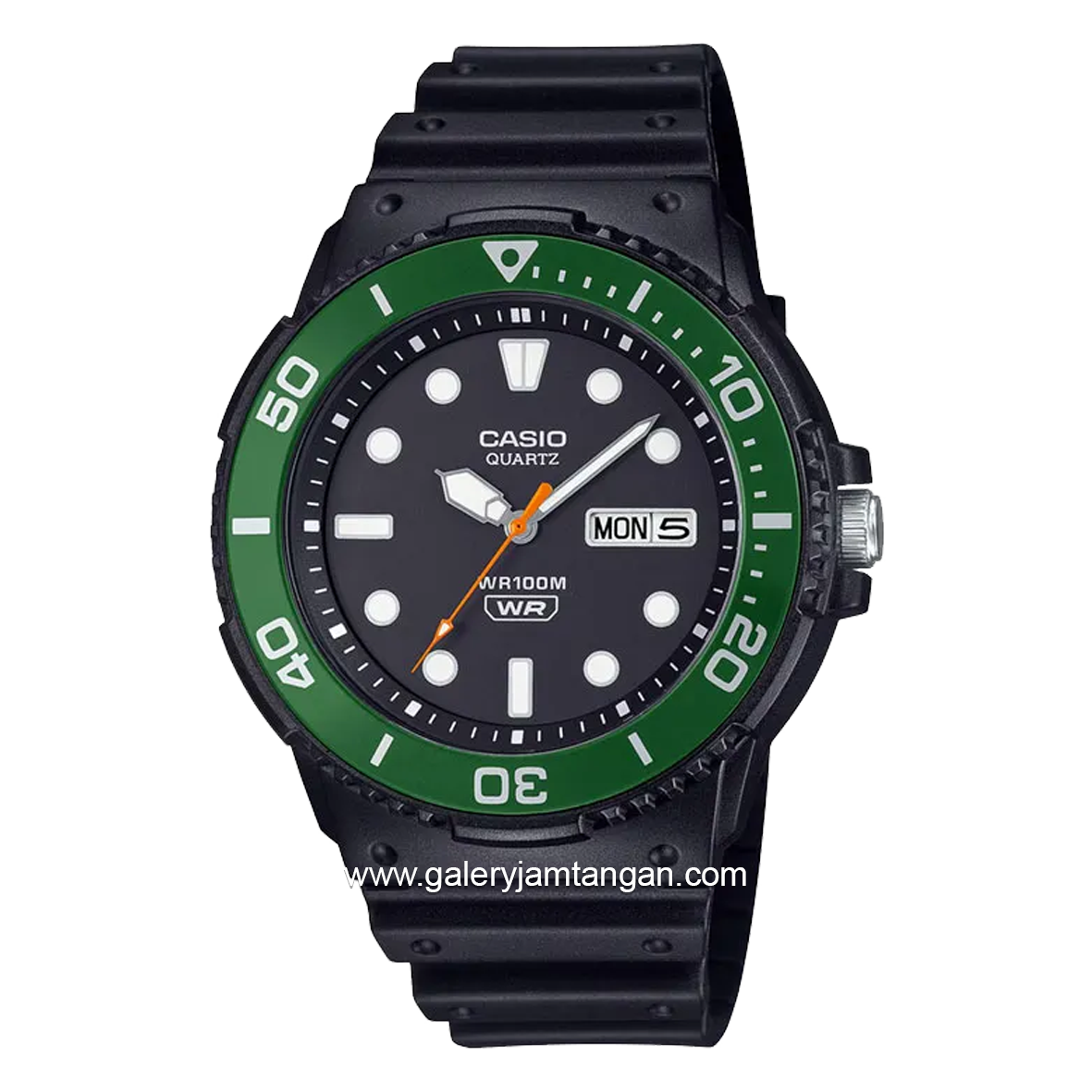 CASIO MRW-230H-1E3VDF Black Green Resin Strap