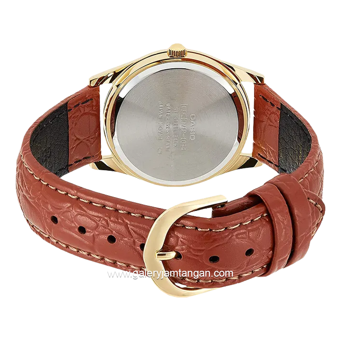 CASIO MTP-1094Q-9B Brown Gold Leather Strap