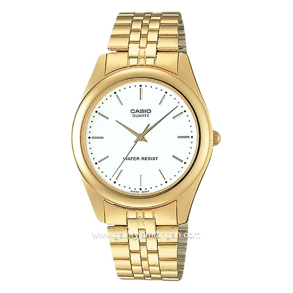 CASIO MTP-1129N-7ARDF Gold Dial White Stainless Steel