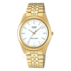 CASIO MTP-1129N-7ARDF Gold Dial White Stainless Steel