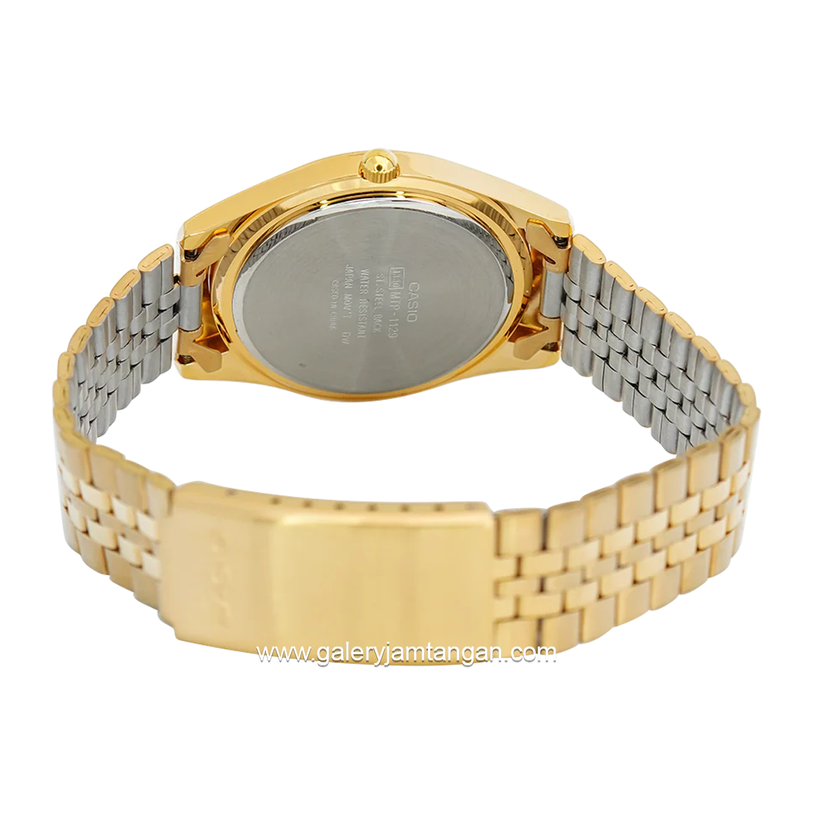 CASIO MTP-1129N-7ARDF Gold Dial White Stainless Steel