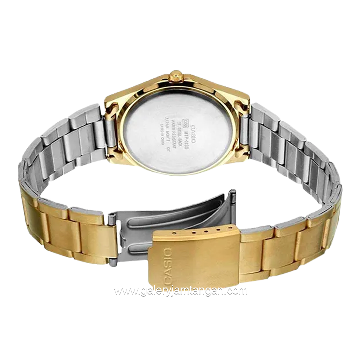 CASIO MTP-1130N-7BRDF Gold Dial White Stainless Steel