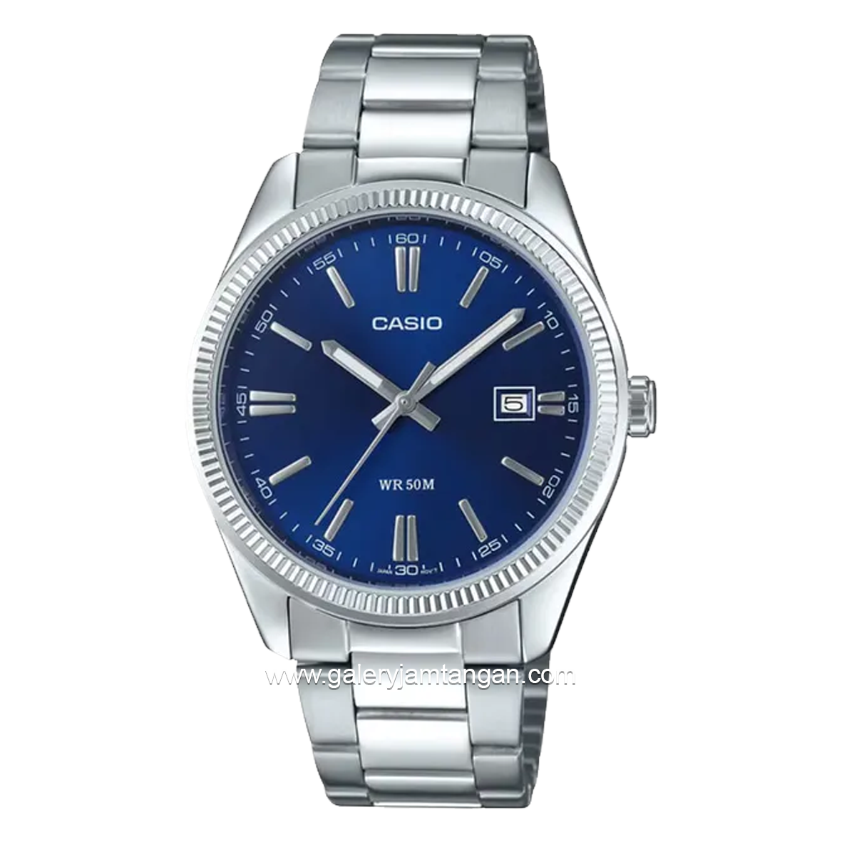 CASIO MTP-1302PD-2AVEF Silver Dial Blue Stainless Steel