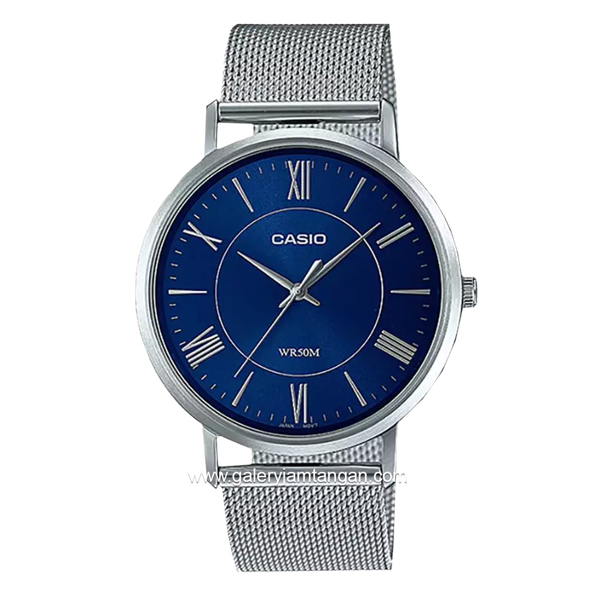 CASIO General MTP-B110M-2AVDF Silver Dial Blue Sandrope Stainless Steel