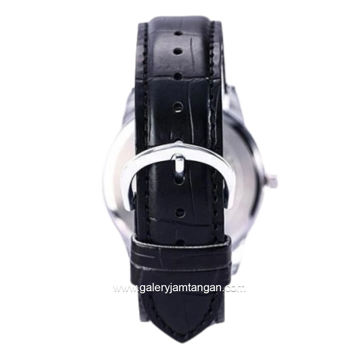 CASIO MTP-V001L-1BUDF Black Dial Black Leather Band