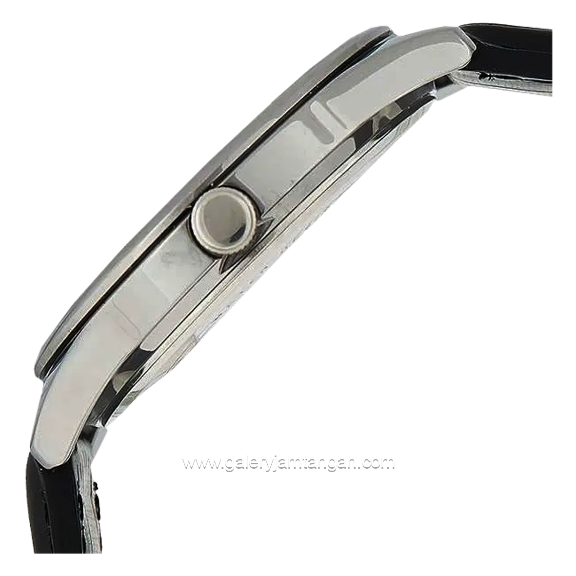 CASIO MTP-V005L-1B4UDF Black Silver Dial Black Leather Strap