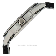 CASIO MTP-V005L-1B4UDF Black Silver Dial Black Leather Strap