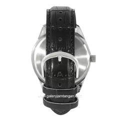 CASIO MTP-V005L-1BUDF Black Silver Leather Strap