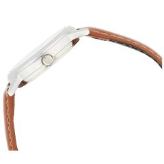 CASIO MTP-V005L-2B4UDF Brown Silver Dial Blue Leather Strap