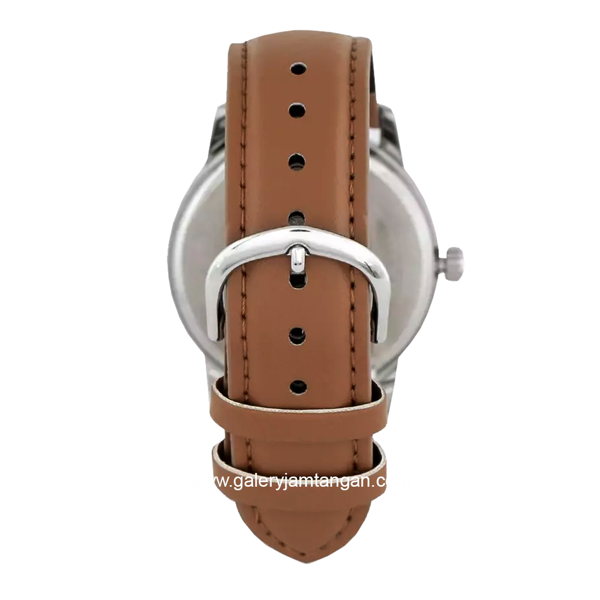 CASIO MTP-V005L-2B4UDF Brown Silver Dial Blue Leather Strap