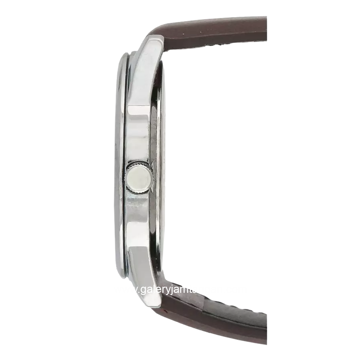 CASIO MTP-V005L-7B4UDF Brown Silver Dial White Leather Strap