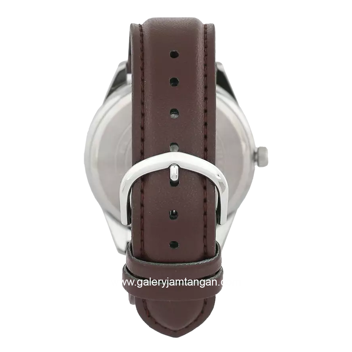 CASIO MTP-V005L-7B4UDF Brown Silver Dial White Leather Strap
