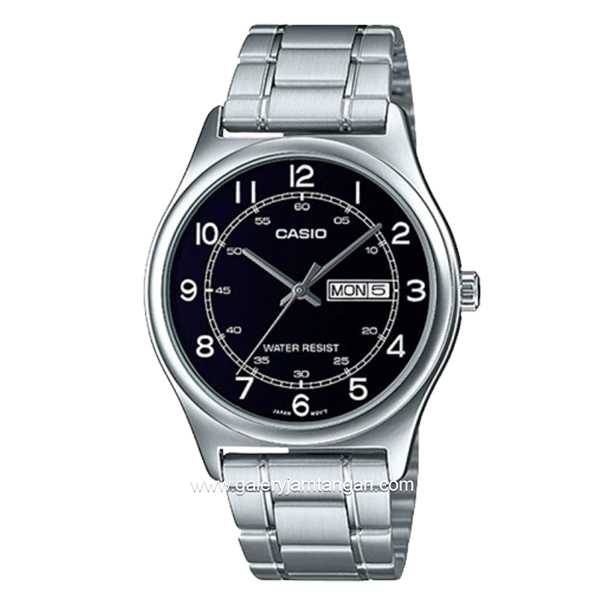 CASIO MTP-V006D-1B2UDF Silver Dial Black Stainless Steel