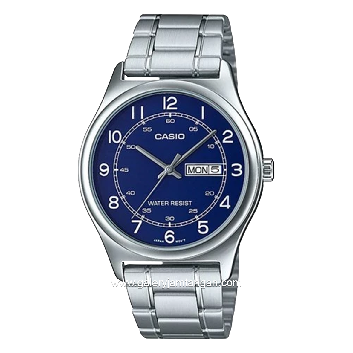 CASIO MTP-V006D-2BUDF Silver Dial Blue Stainless Steel