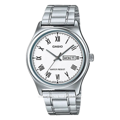 CASIO MTP-V006D-7BUDF Silver Dial White Stainless Steel