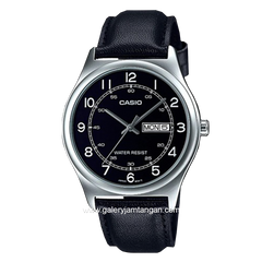 CASIO General MTP-V006L-1B2UDF Black Silver Rubber Strap