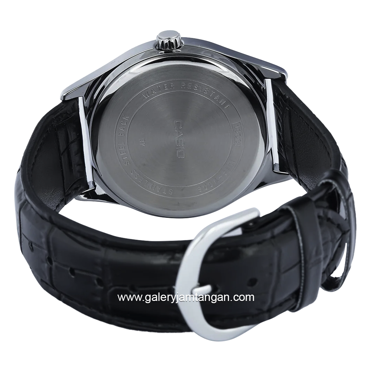 CASIO MTP-V006L-7BUDF Black Dial White Stainless Steel