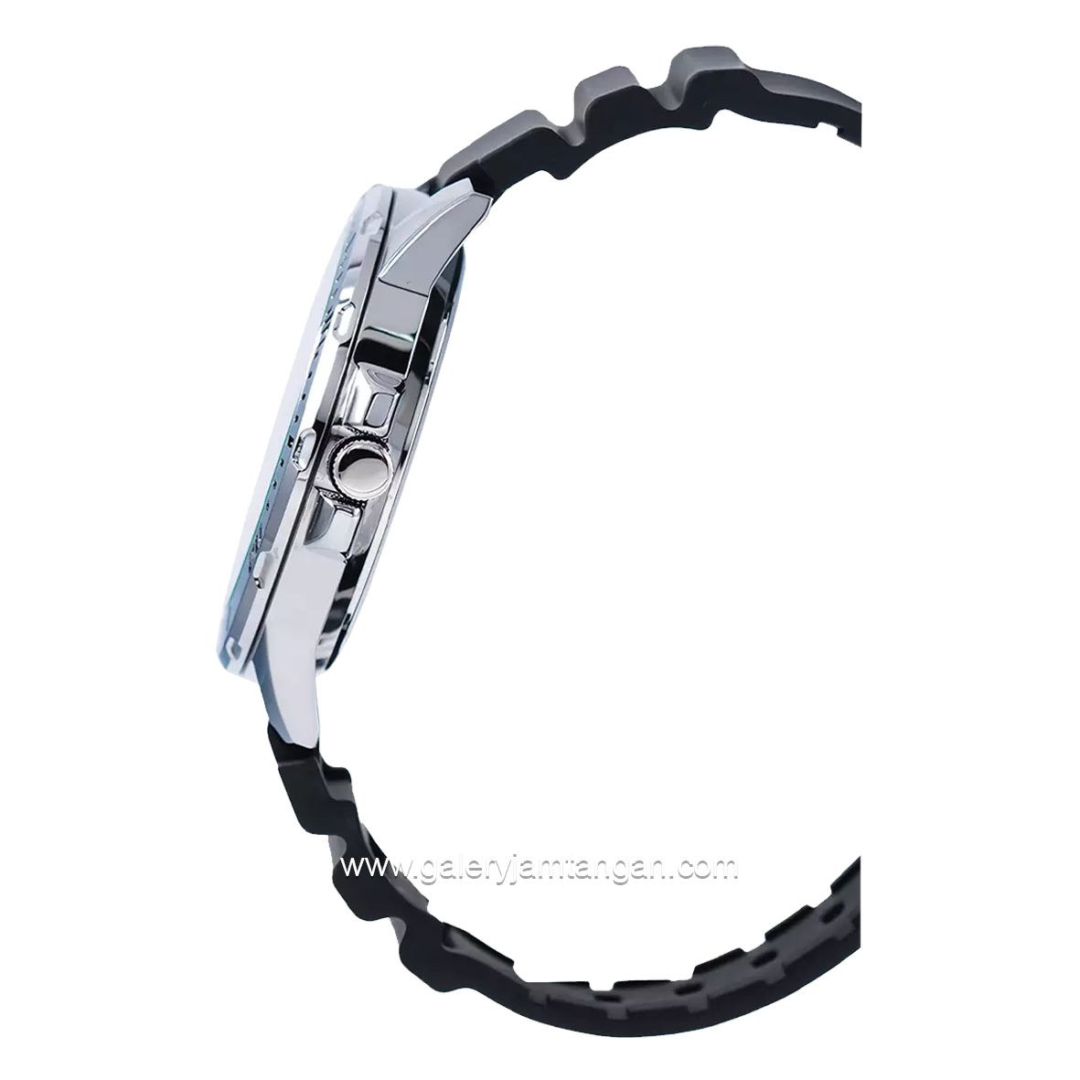 CASIO MTP-VD01-1EVUDF Black Silver Rubber Strap