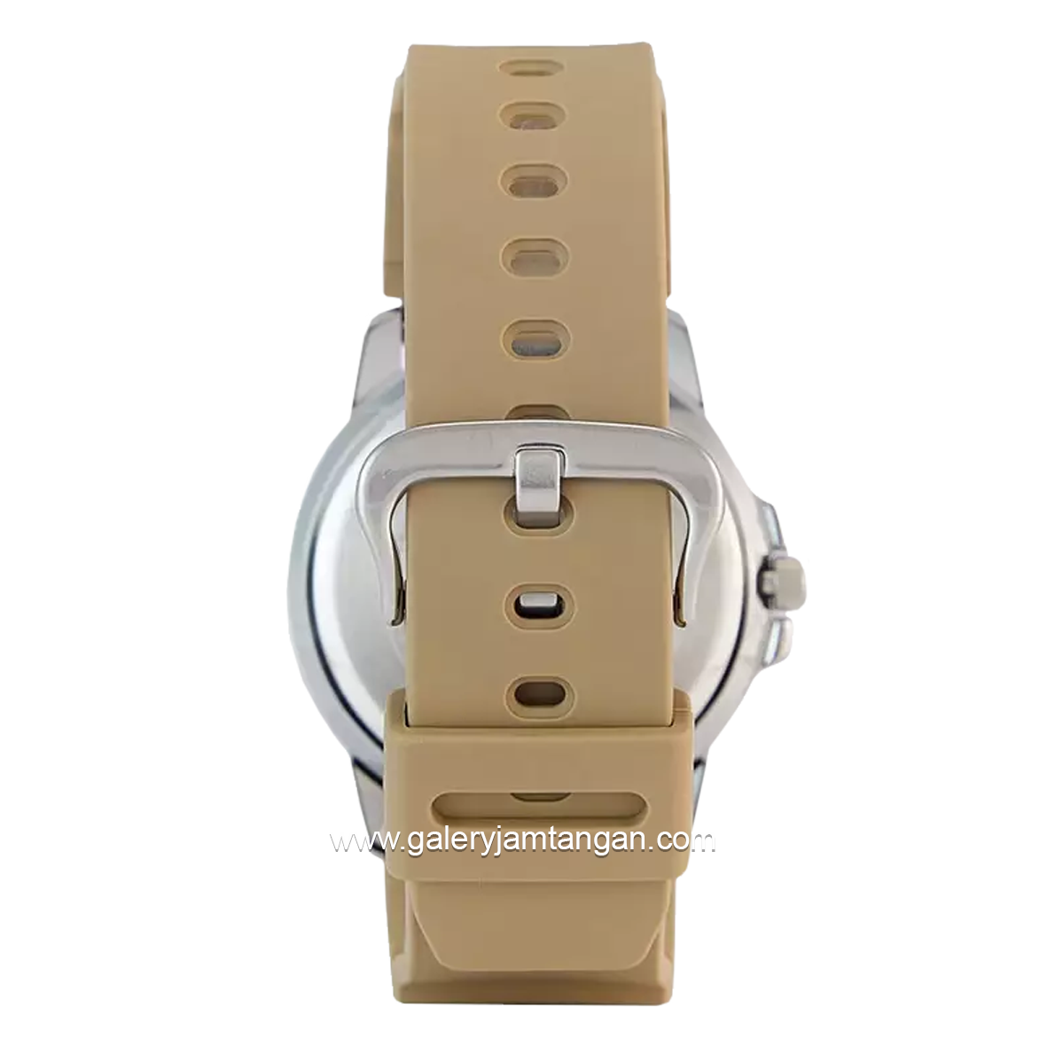 CASIO MTP-VD01-5EVUDF Cream Silver Rubber Strap