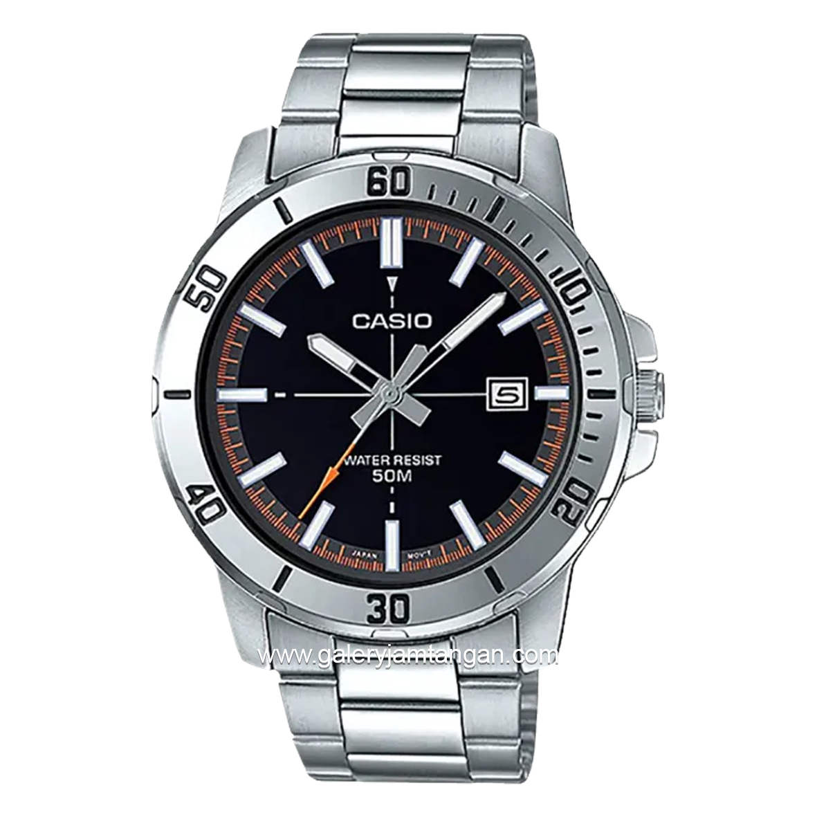 CASIO MTP-VD01D-1E2VUDF Silver Dial Black Stainless Steel