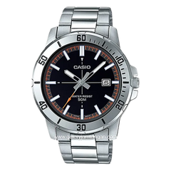 CASIO MTP-VD01D-1E2VUDF Silver Dial Black Stainless Steel