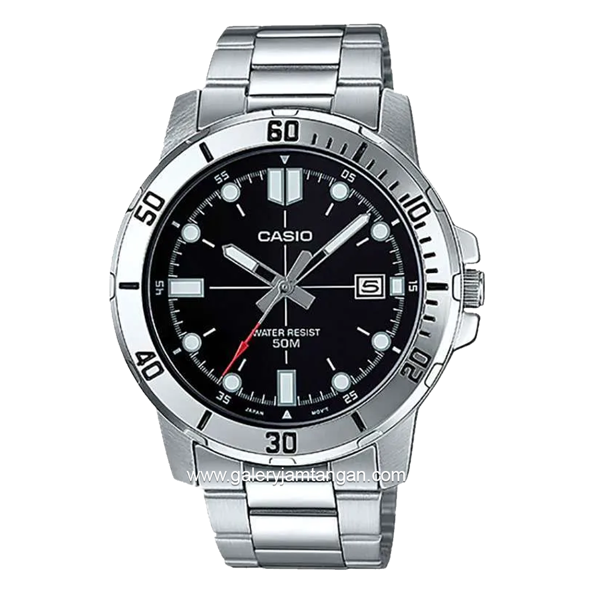 CASIO MTP-VD01D-1EVUDF Silver Dial Black Stainless Steel