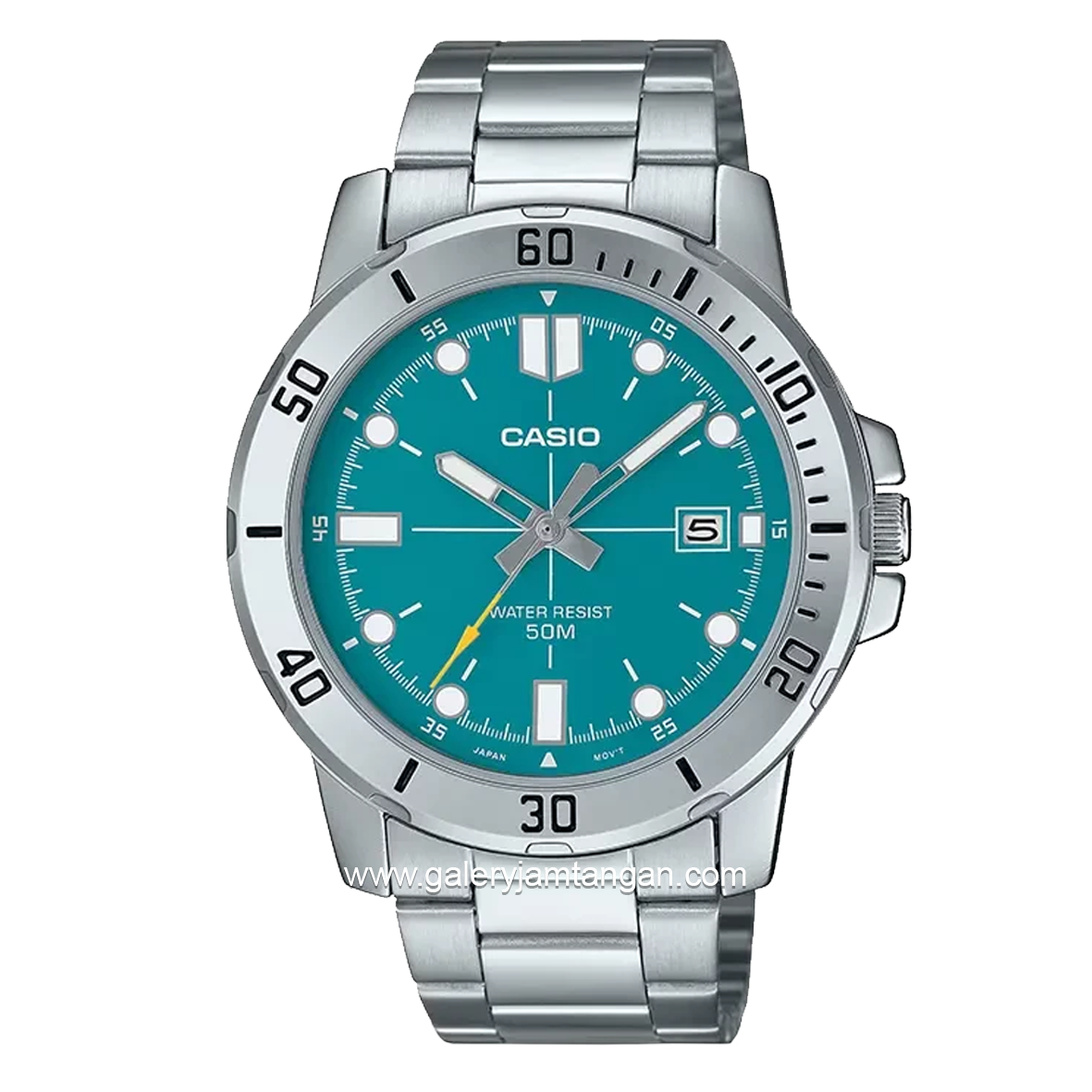 CASIO MTP-VD01D-3E2VUDF Silver Dial Blue Stainless Steel