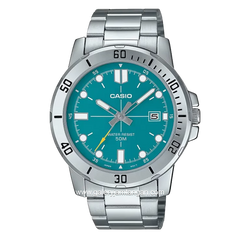 CASIO MTP-VD01D-3E2VUDF Silver Dial Blue Stainless Steel