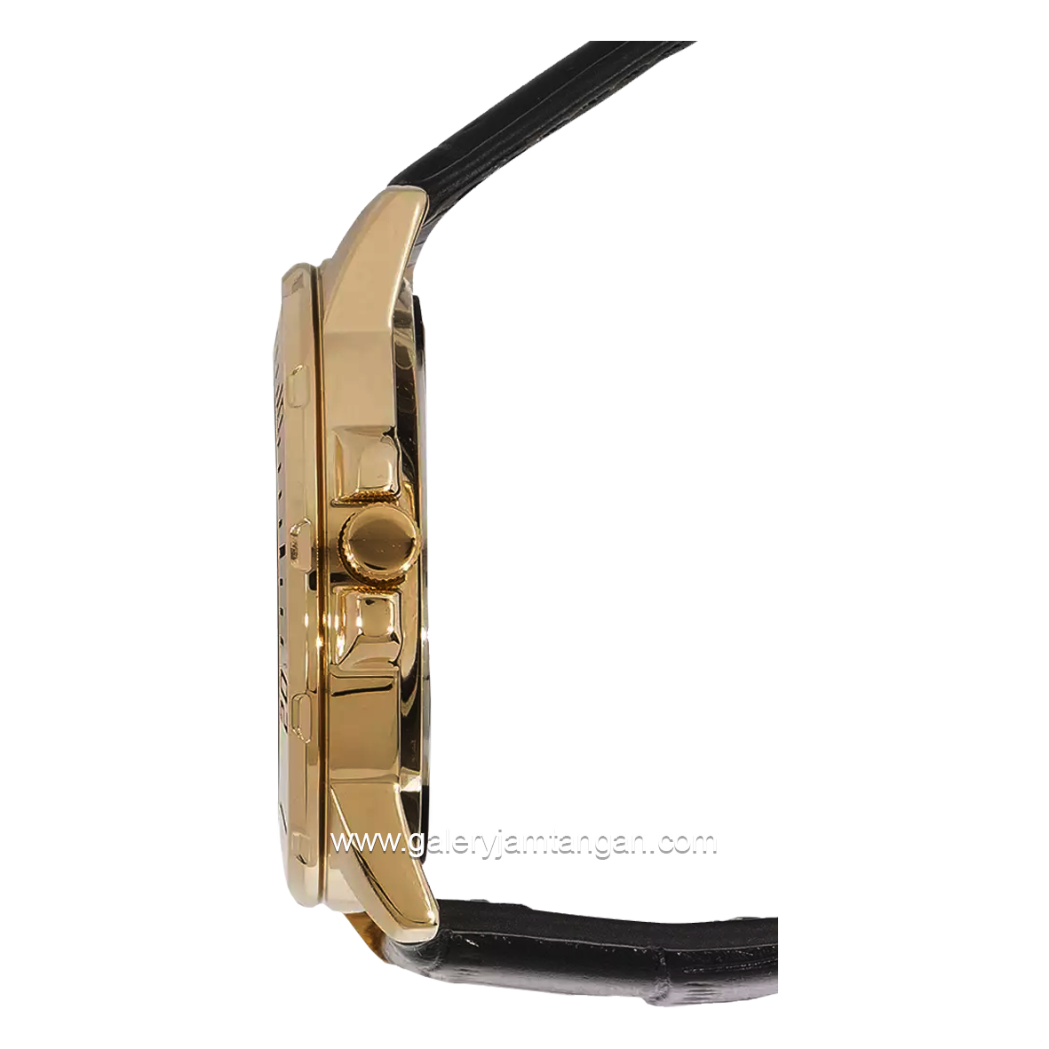 CASIO MTP-VD01GL-1EVUDF Black Gold Leather Strap