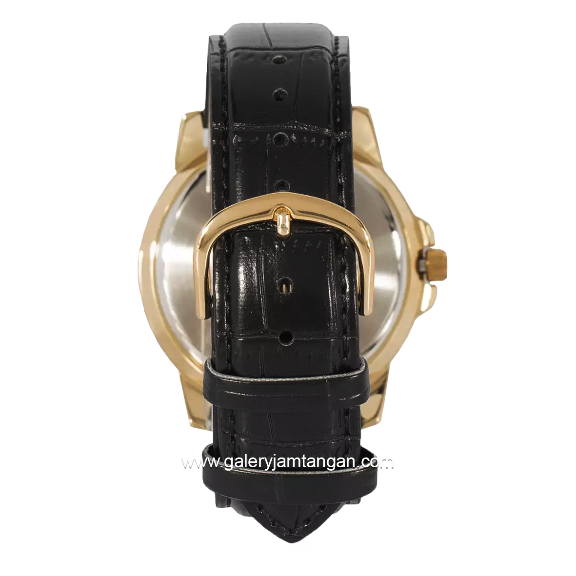 CASIO MTP-VD01GL-1EVUDF Black Gold Leather Strap