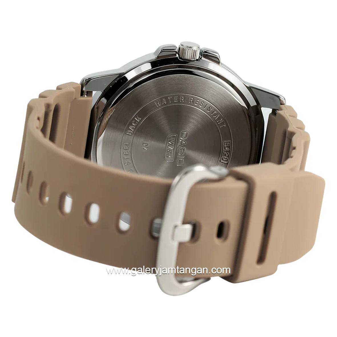 CASIO MTP-VD300-5BUDF Ivory Dial Black Rubber Strap