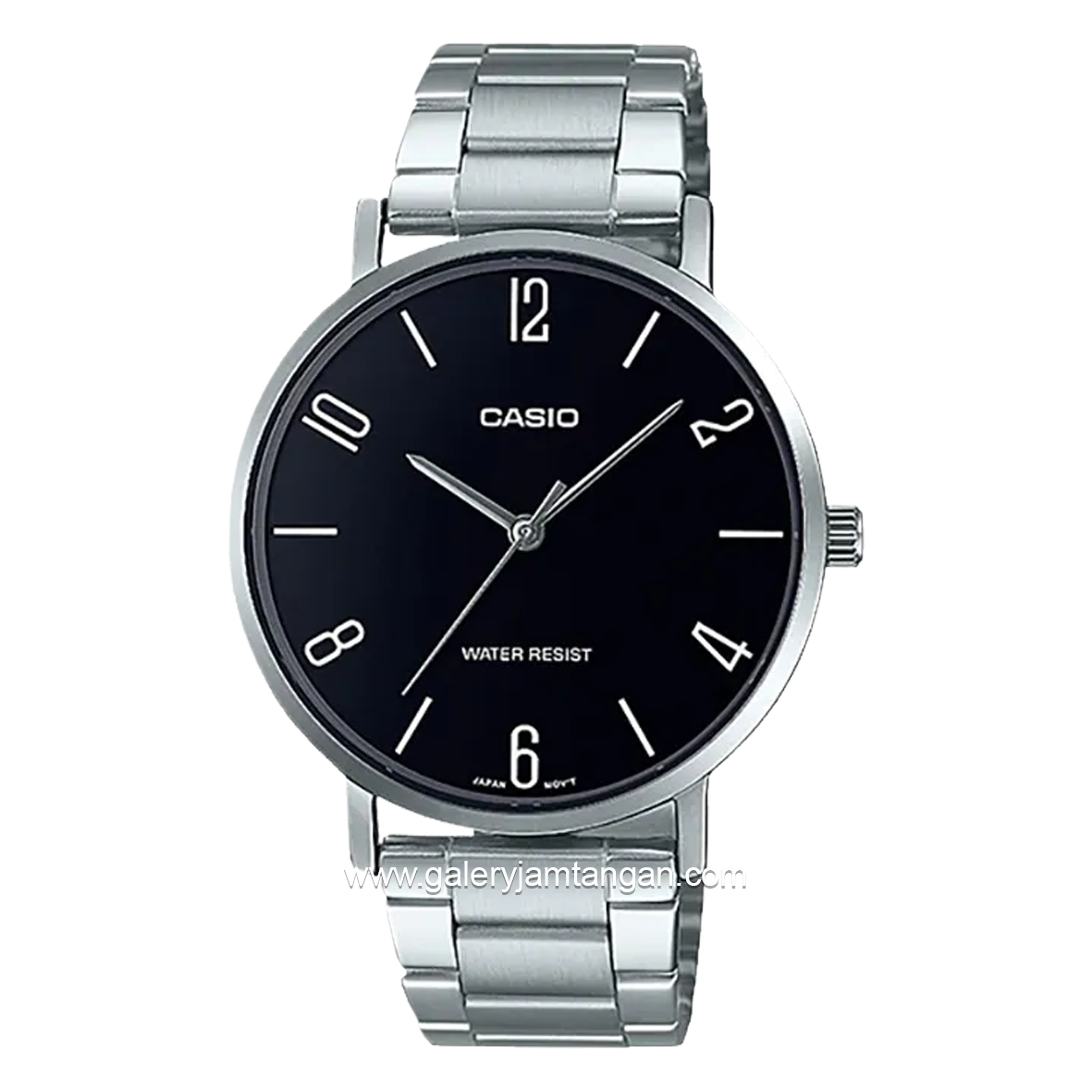 CASIO MTP-VT01D-1B2UDF Silver Dial Black Stainless Steel