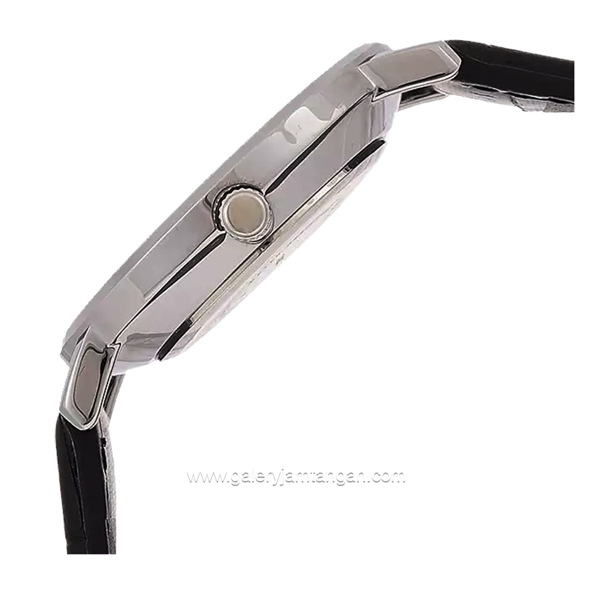 CASIO MTP-VT01L-1BUDF Black Silver Leather Strap