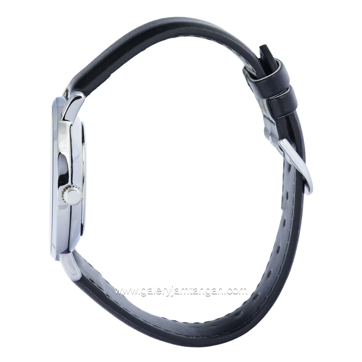 CASIO MTP-VT01LM-7AUDF Black Dial White Leather Strap
