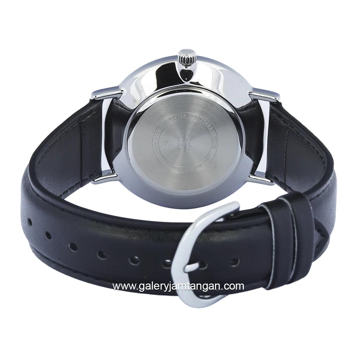 CASIO MTP-VT01LM-7AUDF Black Dial White Leather Strap