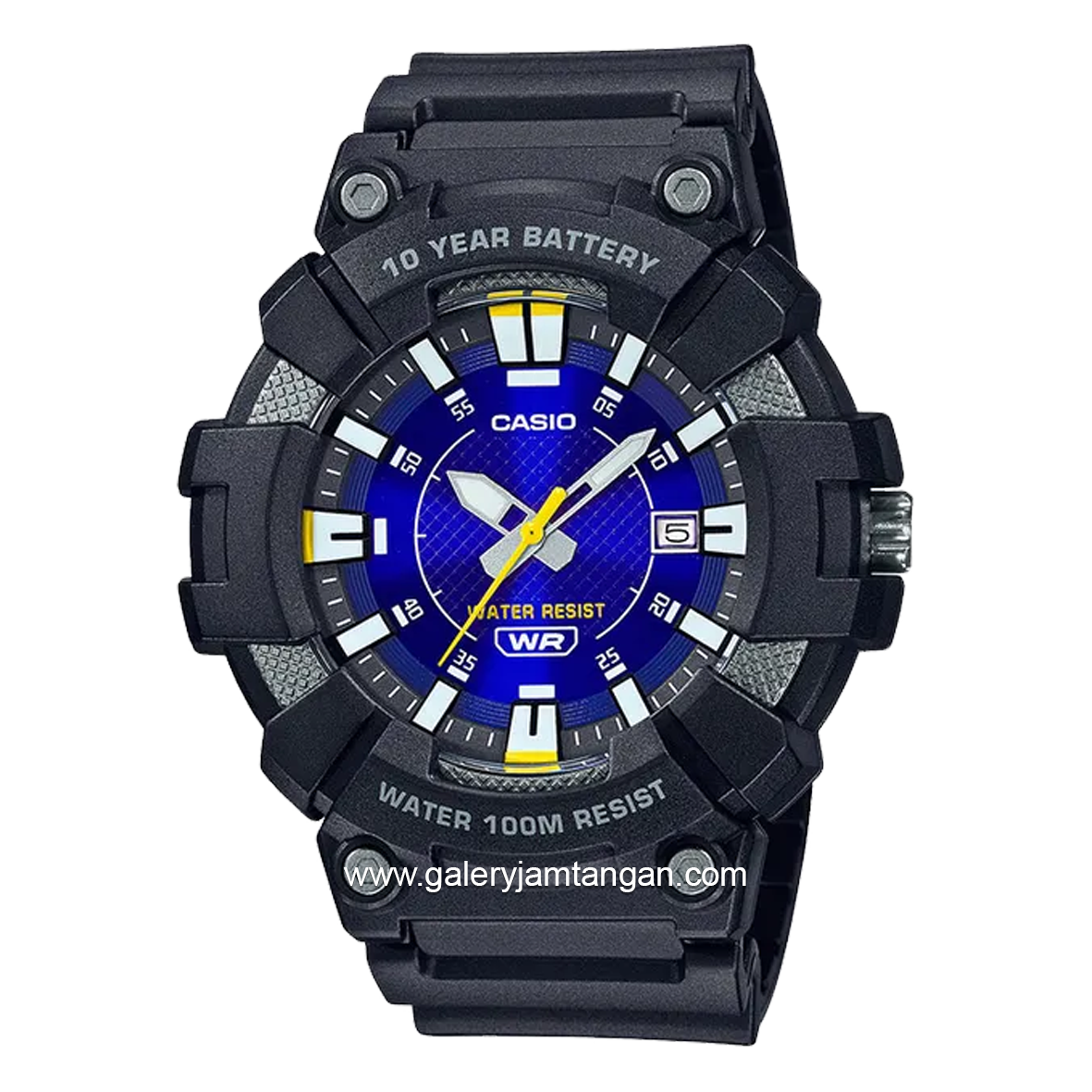 CASIO MW-610H-2AVDF Black Dial Blue Resin Strap