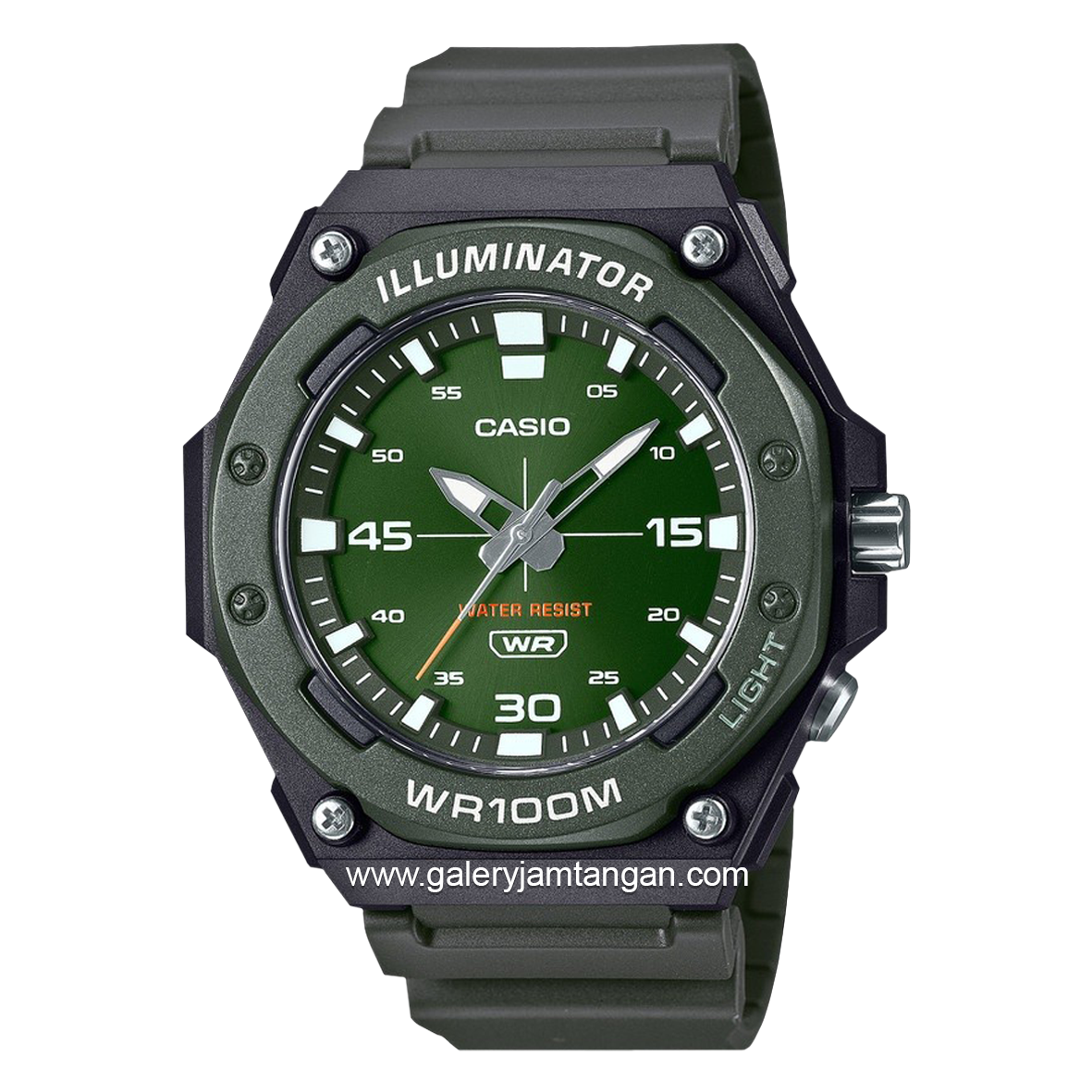 CASIO MW-620H-3AVDF Green Black Resin Strap