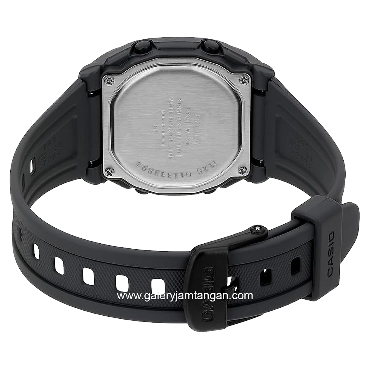 CASIO W-201-1BVDF Digital Black Resin Strap