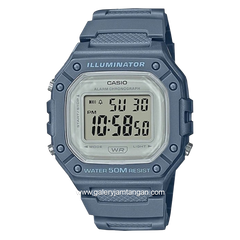 CASIO General W-218HC-2AVDF Illiminator Baby Blue Digital Rubber Strap