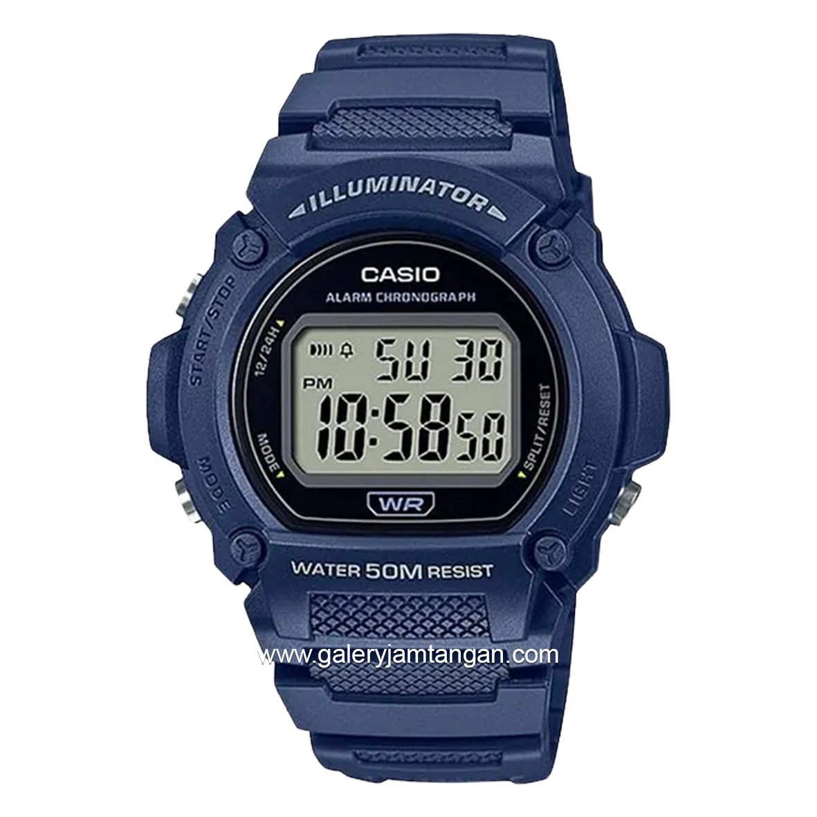 CASIO W-219H-2AVDF Digital Blue Resin Strap